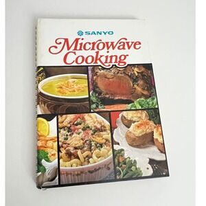 Vintage Sanyo Microwave Cooking Spiral Bound Cookbook Retro Recipes‎